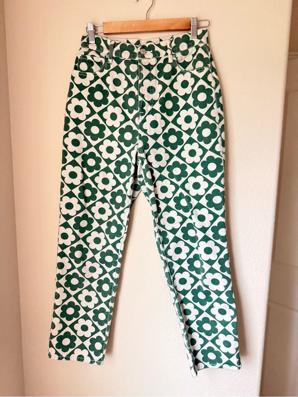 PacSun Eco Flower High Waisted Straight Leg Jeans Size 27